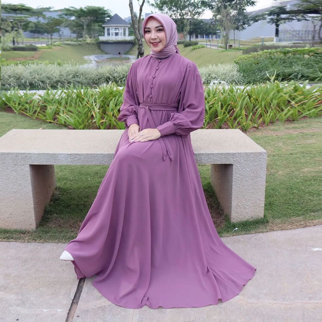 GAMIS CERUTY BEBY DOLL ROSEMARY PREMIUM TANGAN BALON / GAMIS PESTA DAN KONDANGAN / BAJU GAMIS CERUTY