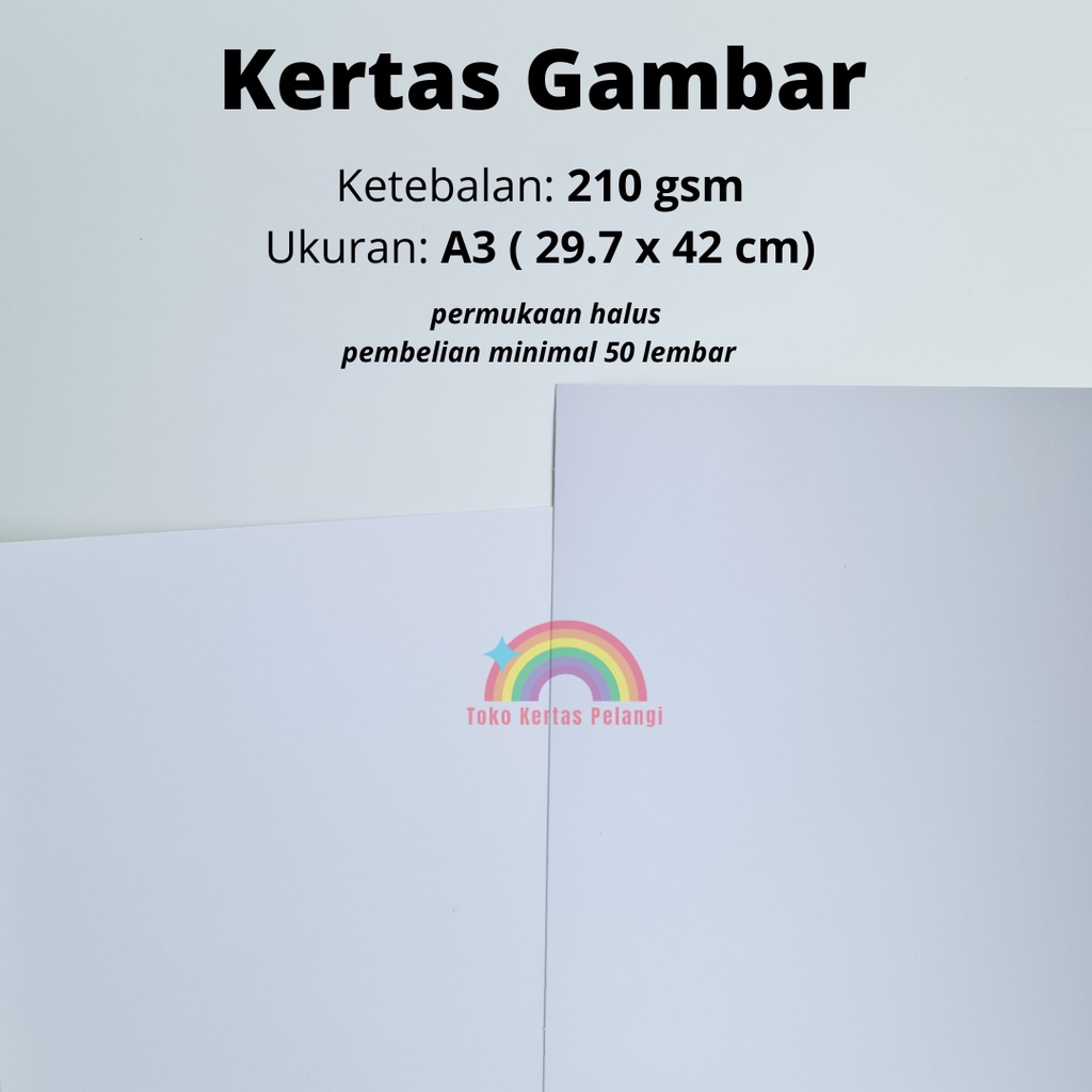 

Kertas Gambar A3 Tebal 210 gsm per 25 pcs