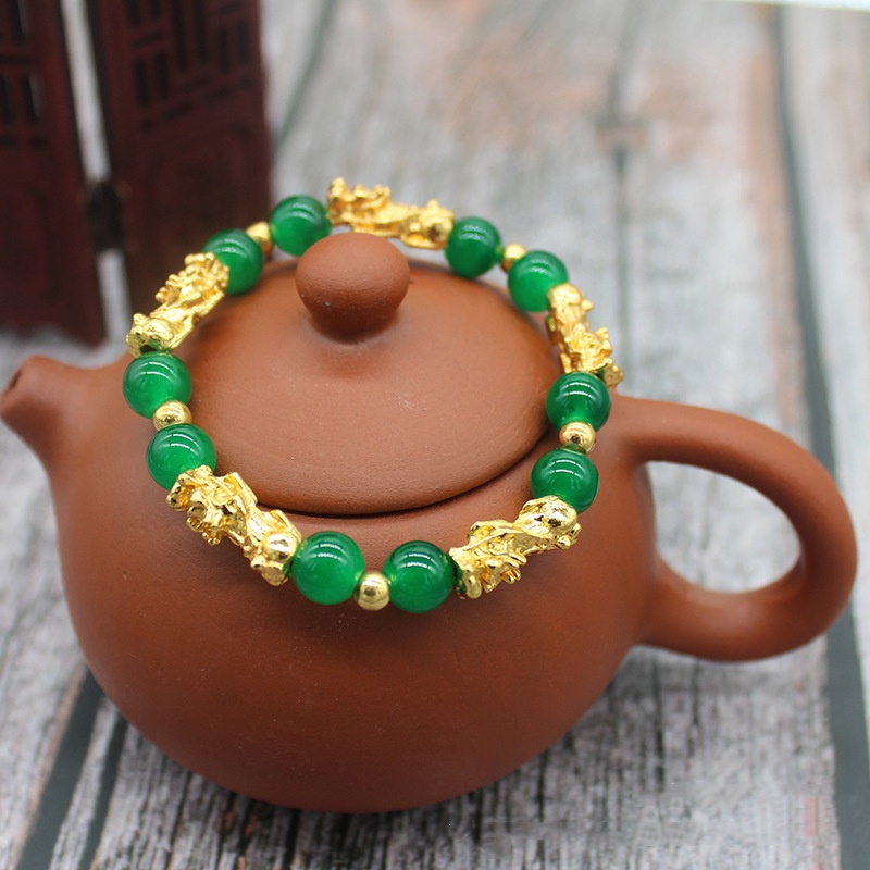 Gelang Manik-Manik Kristal agate Gaya China Untuk Pria Dan Wanita