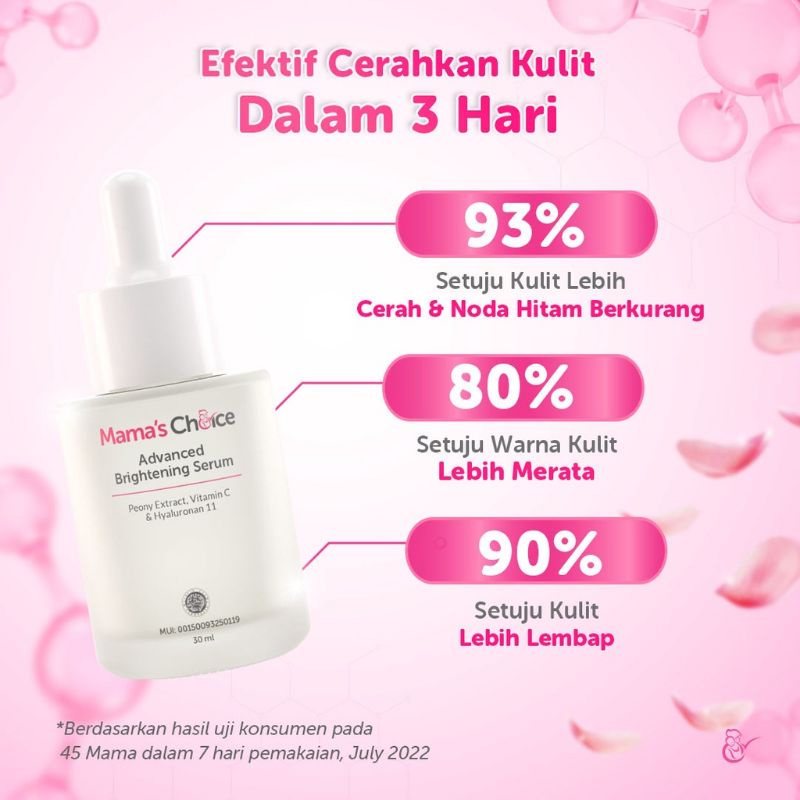 Mama's Choice Advanced Brightening Face Serum | Serum untuk Mencerahkan Wajah Aman Ibu Hamil dan Ibu Menyusui