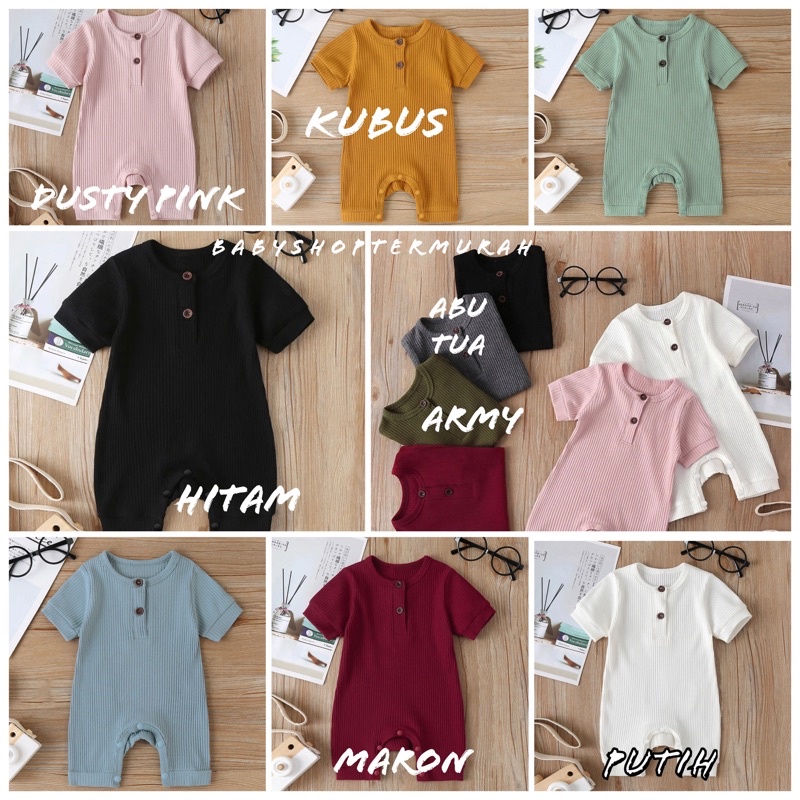 Romper Bayi Rib KC2 / Romper baby dropnedle