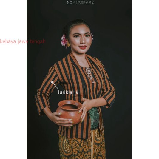 Kebaya Lurik Tenun Asli Wanita Baju Adat Jawa Kebaya Bludru