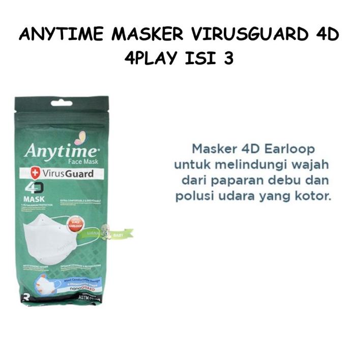 PERA594 ANYTIME MASKER VIRUSGUARD 4D 4PLAY ISI 3 t-lianababy