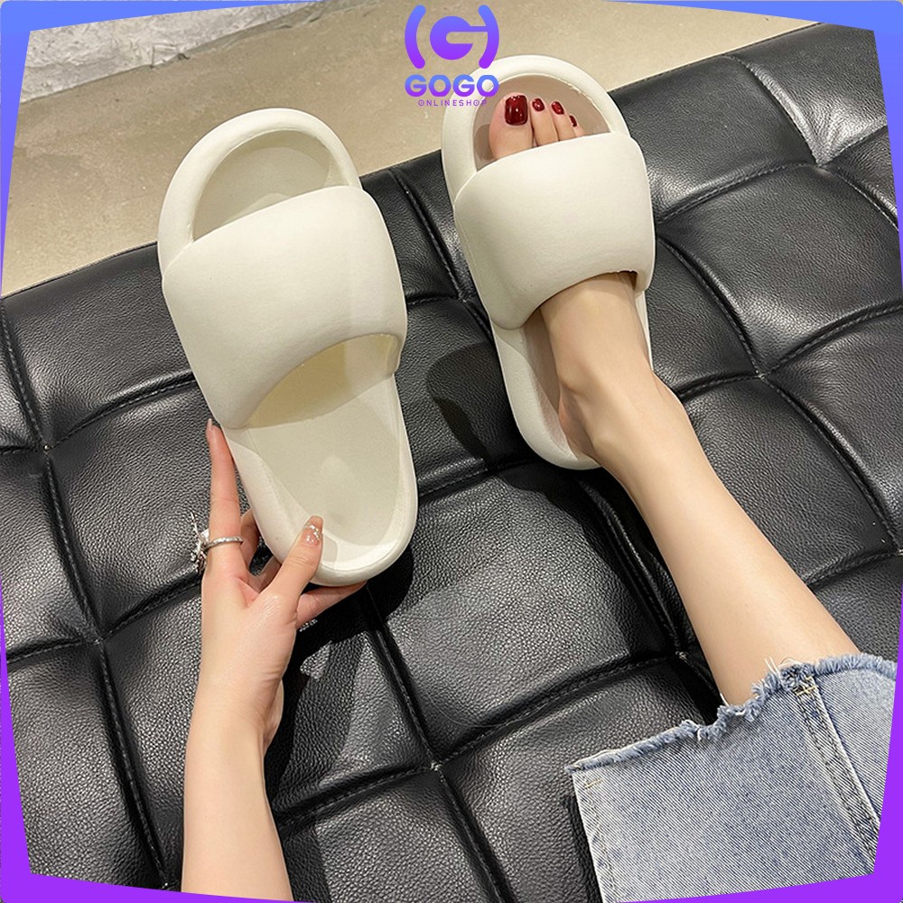 GOGO-S48 Sandal EVA FLip Flop Tinggi Tidak Licin Selop Pria Wanita Sandal Pasangan / Comfortable Thick Sole Shower Slippers Couple Import