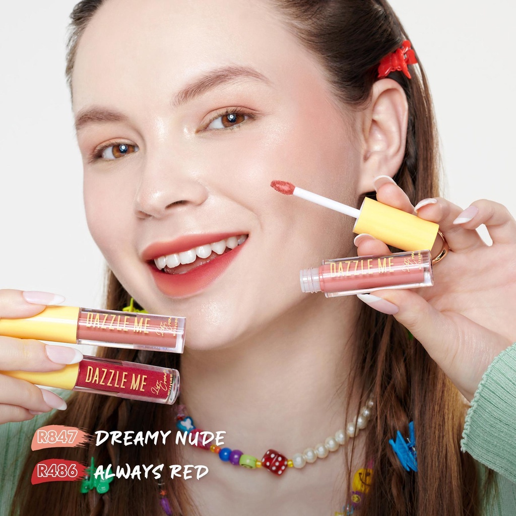 Dazzle Me Velvet Matte Lip Cream | Vitamin E | Waterproof | Pigmented | Lipstick Lipstik Lip Matte