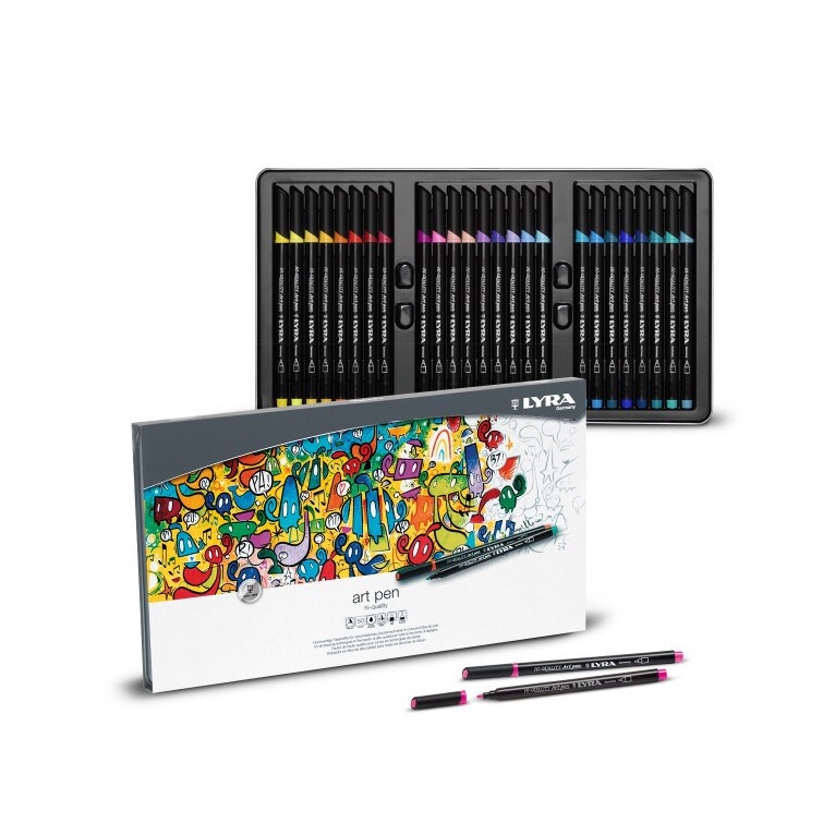 

R2GO - LYRA Art Pen Metal Box 40 PCS | Spidol Warna untuk Lukis Menggambar Ilustrasi #6751400