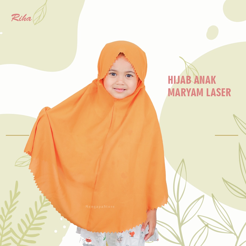 Bergo Maryam Anak Laser Cut / Bergo Anak Laser Usia 5-10 Tahun - Arrumi Busana
