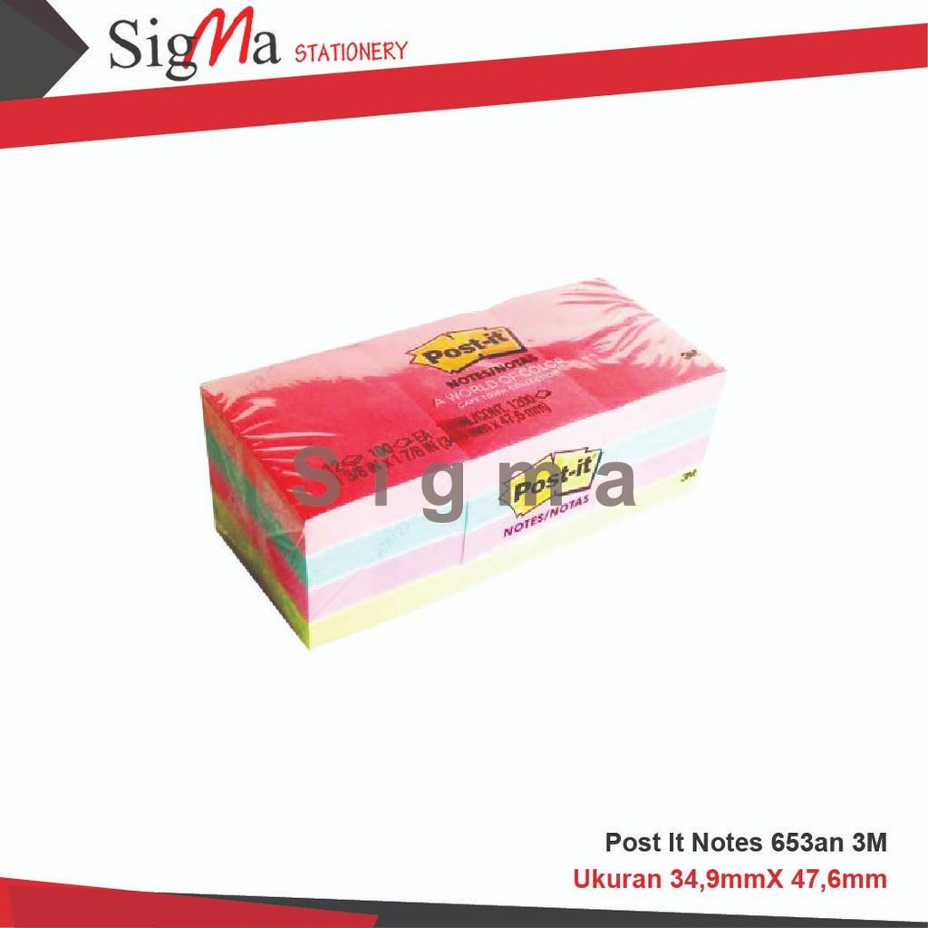 

Sticky Note Post It 3M 653-AN - Post it 5 Warna 34,9 mm x 47,6mm (Pack)