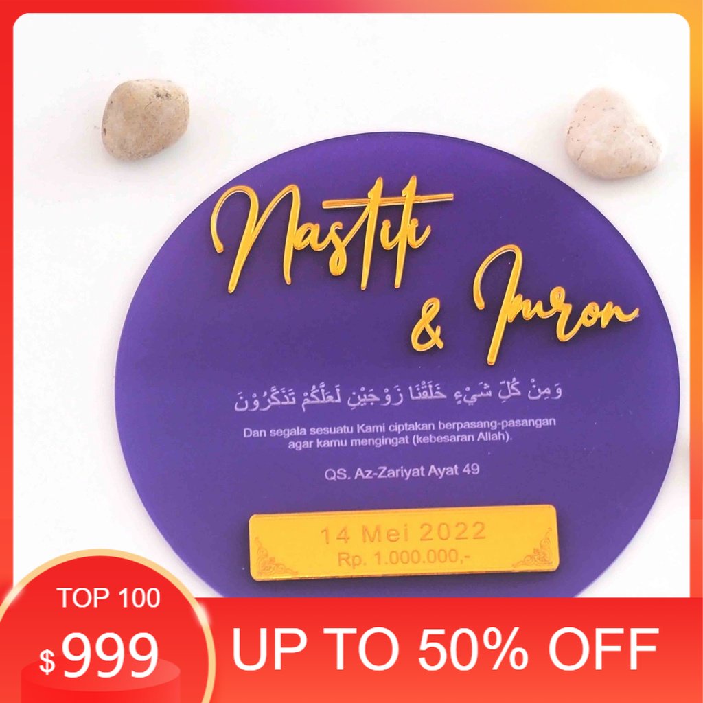 a501 Tulisan Akrilik Bulat/ Seserahan Rustic  DIY /Tulisan Akrilik Mahar/Tulisan Mahar/nama akrilik 