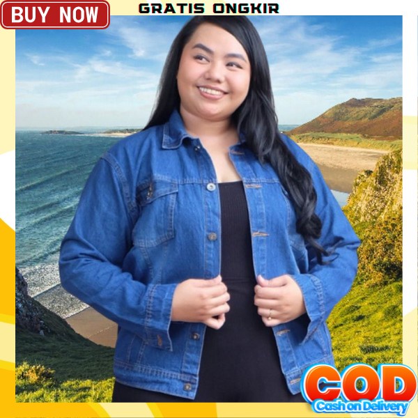 Jaket Jeans Wanita Murah Jacekt Jins Cewek Kekinian Terbaru Jaket Jeans Wanita Jumbo Oversize Jacket