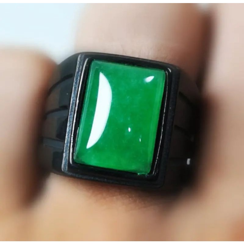 (COD BAYAR DI TEMPAT) BATU CINCIN GIOK BURMA TIPE C HIGT QUALITY CRYSTAL