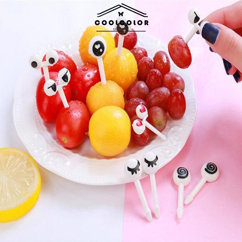 COD❤️10pcs Animal Fruit Fork Mini Cartoon Children Snack Cake Dessert Food Fruit Pick Toothpick Lunches Decor- cl