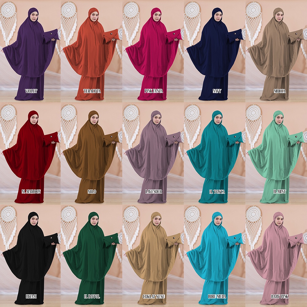 Mukena Jumbo Bali Premium ZMT05 Mukena Travel Bahan Rayon Premium Halus Cocok Untuk Kado