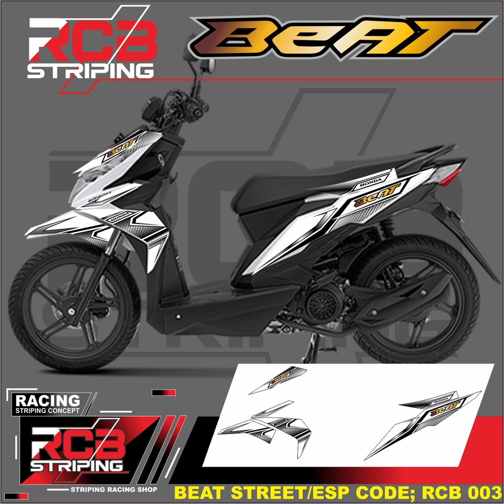 Sticker Striping Motor Beat Street / Beat Fi Esp / Beat Iss / Beat Fi New - VARIASI TERBARU. RCB 003