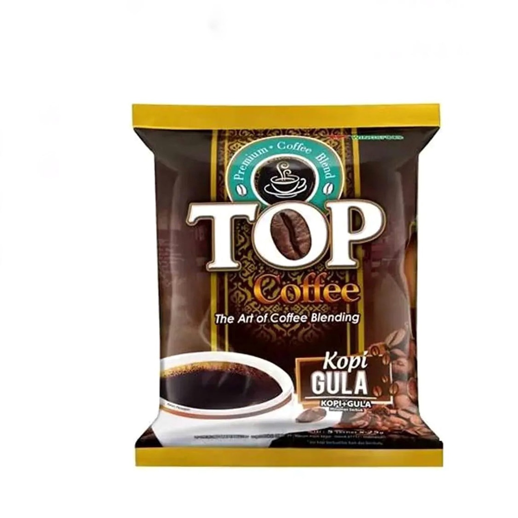 

GPM || TOP COFFEE MINUMAN KOPI BUBUK INSTAN KOPI GULA 1 RENCENG ISI 10 SACHET
