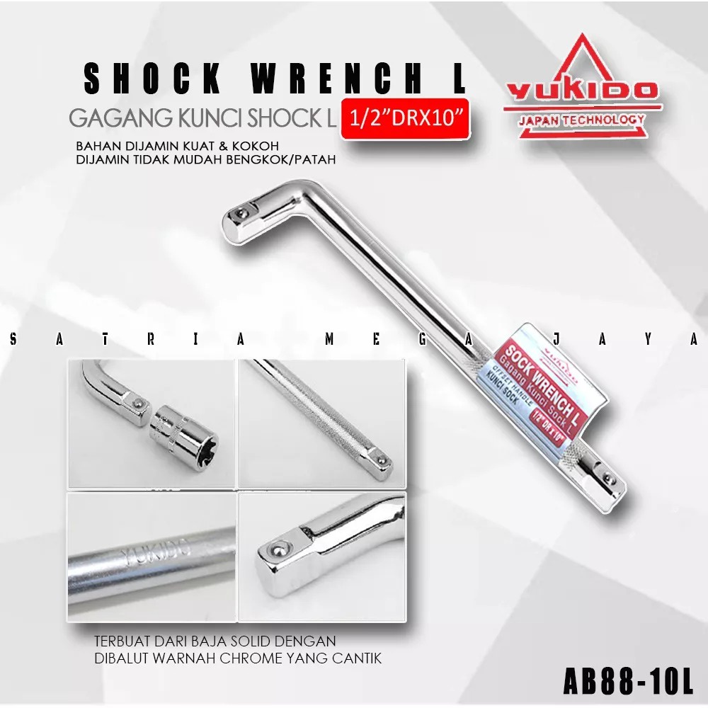 Gagang Shock L 1/2&quot;x12&quot; Stang Sock Sok L 12 Inch - L Handle Gagang Sock Sok Offset Handle 1/2&quot;