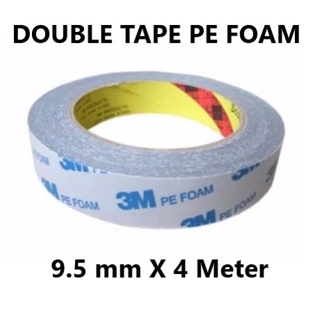 

3M DOUBLE TAPE PE FOAM / ISOLASI BUSA 9.5 MM X 4 METER BOLAK BALIK