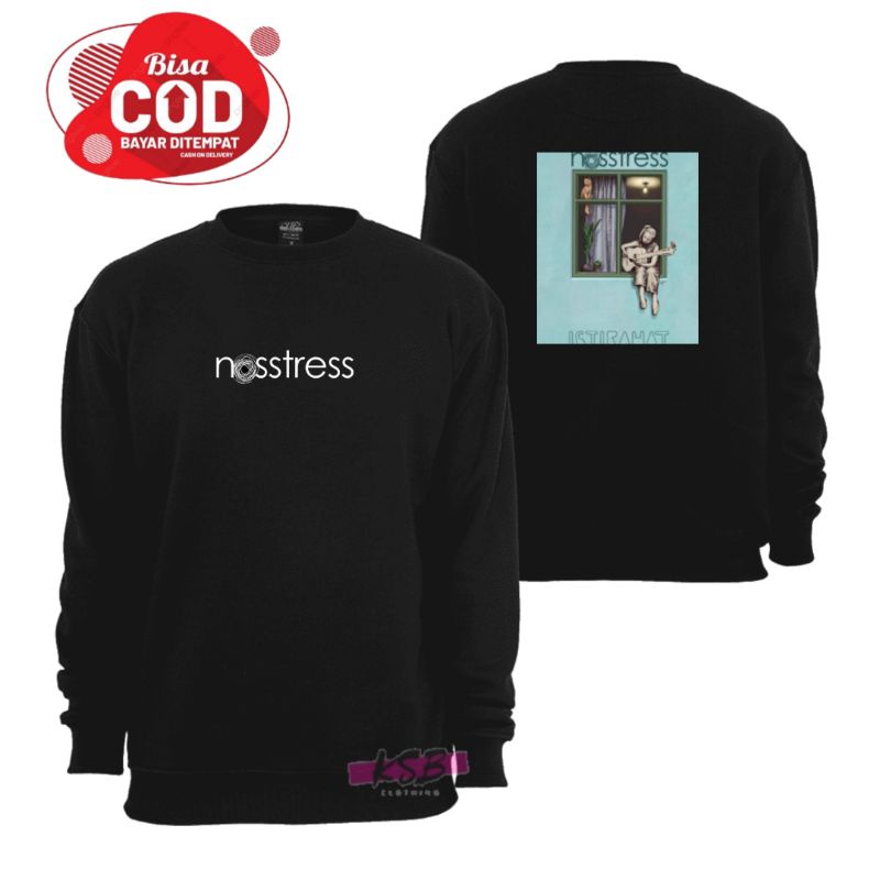 jaket sweater crewneck pria dewasa nosstress/crewneck dewasa band indie/sweater dewasa band indie/cr