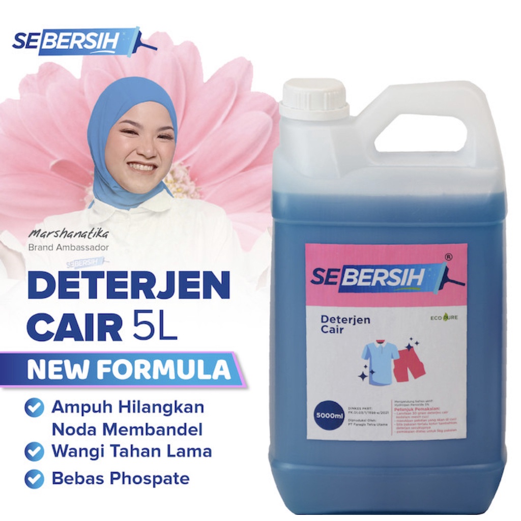 SEBERSIH Detergent Cair Pakaian 5 Liter Khusus Instan/Sameday