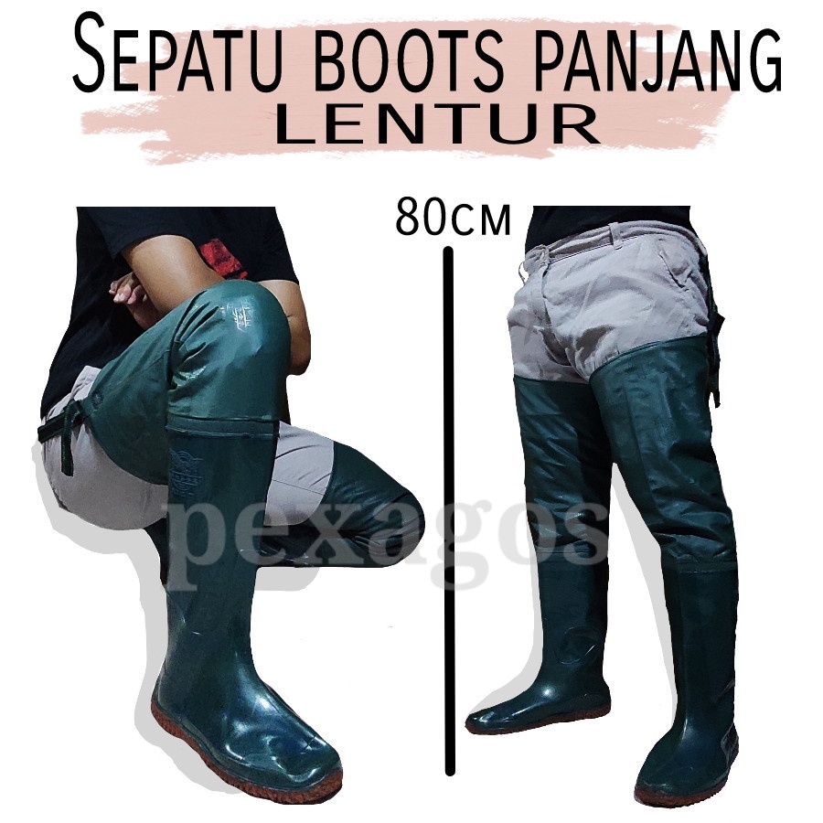 SEPATU BOOT PANJANG PETANI SAWAH ANTI KEONG SEPATU BOT KARET PANJANG 80CM