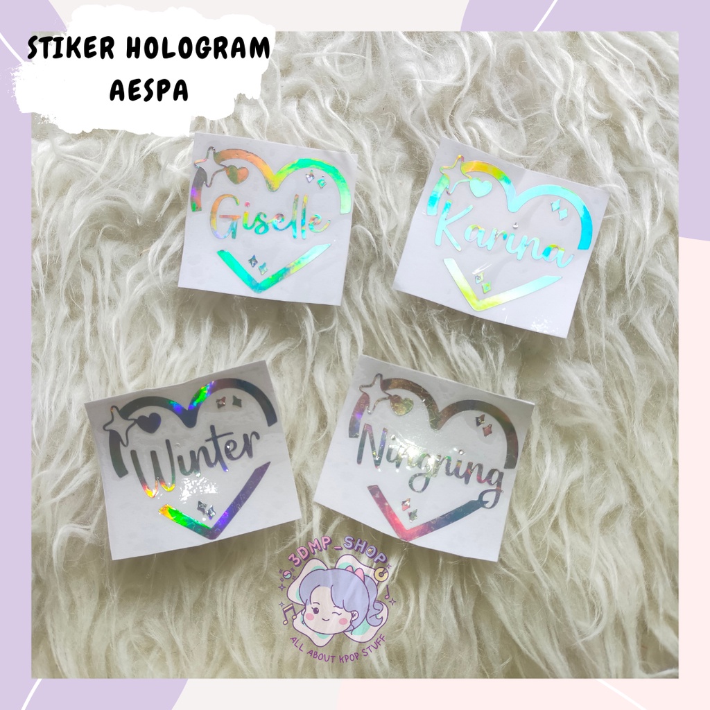 STIKER HOLOGRAM AESPA PER MEMBER WINTER KARINA NINGNING GISELLE