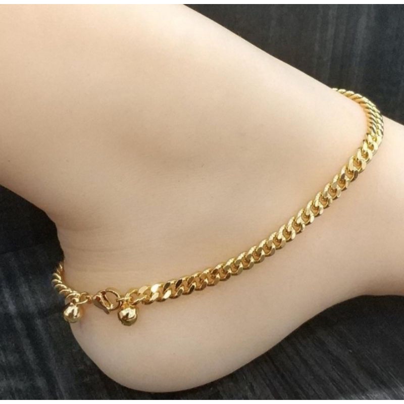 gelang kaki rantai emas