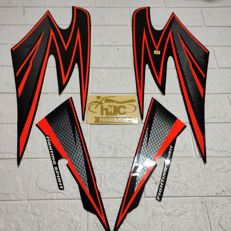 STRIPING RX KING 2003 VARIASI STICKER RX KING 2003 VARIASI ORANGE