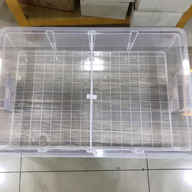 KANDANG KONTAINER SEKAT 4 GECKO SKINK PACMAN FROG SNAKE SULCATA ISTAR