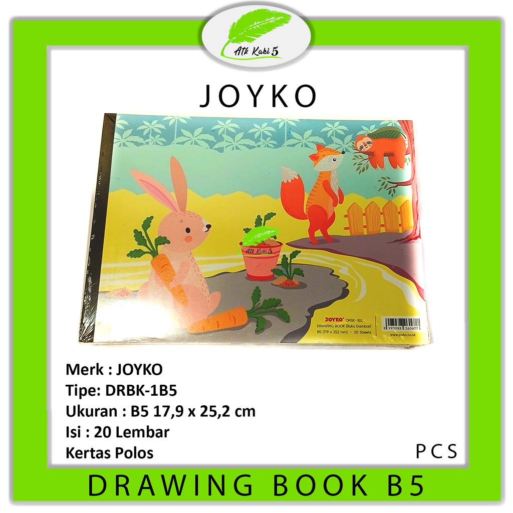

JOYKO - Buku Gambar Cover Karakter Ukuran B5 DRBK-1B5 - Pcs