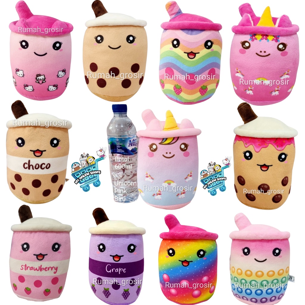 Boneka Boba Brown Sugar Milk Tea Bubble Ukuran Kecil