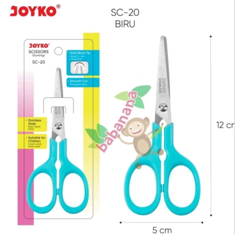 Gunting Joyko SC-20 Scissors pemotong kertas multifungsi serbaguna