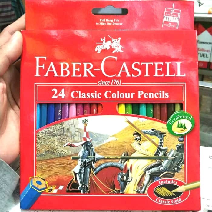 

[COD AKTIF] Pensil Warna Faber-Castell 24 Warna Panjang