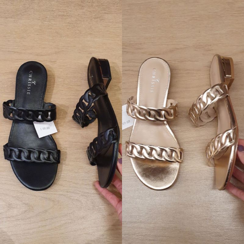 Jastip Termurah Payless by Goddes Sendal Sandal Slop Selop Chrissie Chain Rantai
