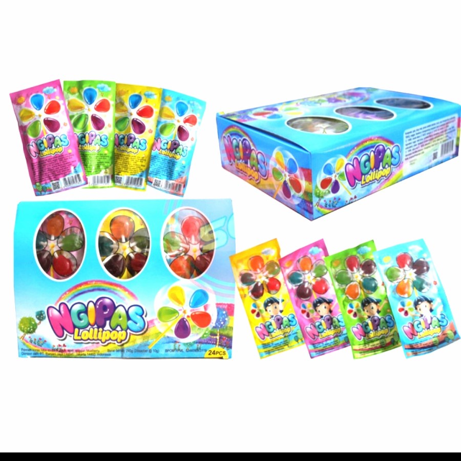 

Ngipas lolipop kitiran warna warni 1box 24pcs