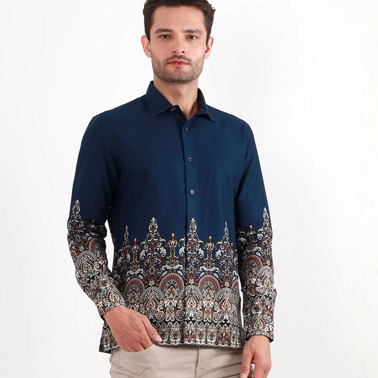 NEW ARRIVAL NANDA BATIK 2.2 Kemeja Batik Casual Formal Pria Lengan Panjang LS - Baju Atasan Top Man 