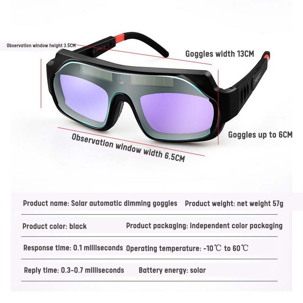 Kacamata Las Otomatis Dual Glass Auto Darkness Kacamata Welding Glasses Kacamata Tukang Las Anti silau