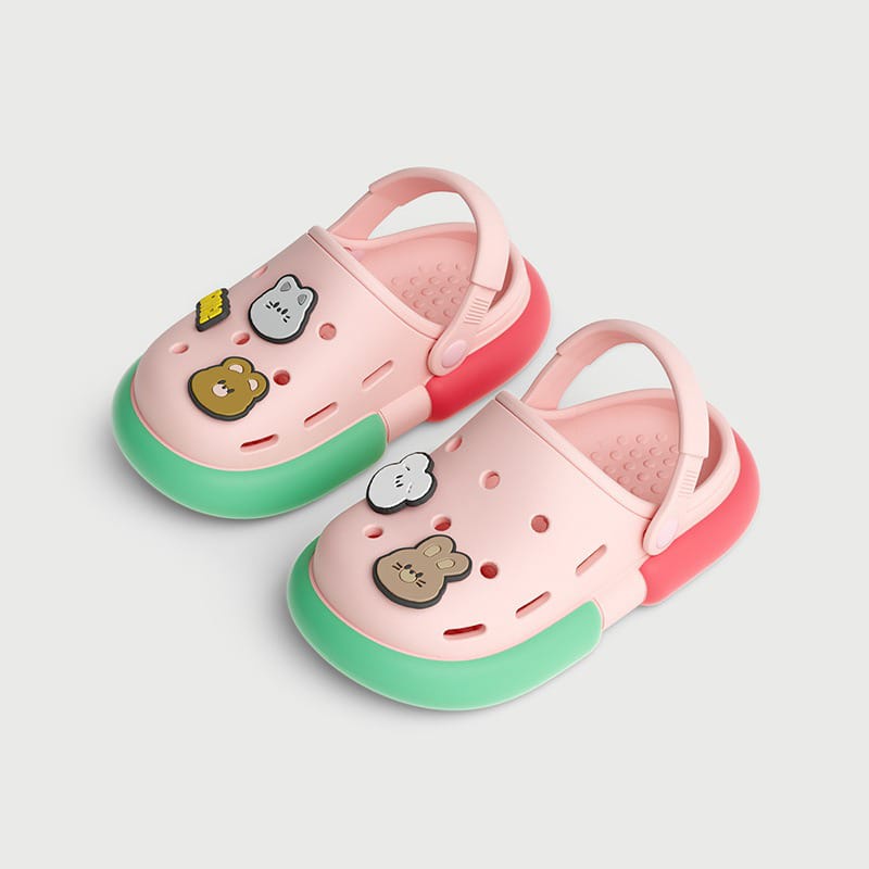 HNK Sandal Anak Cewek Cowok Karet Ringan Slop Slip On Santai Import | CROCS CHERFUL CUTE