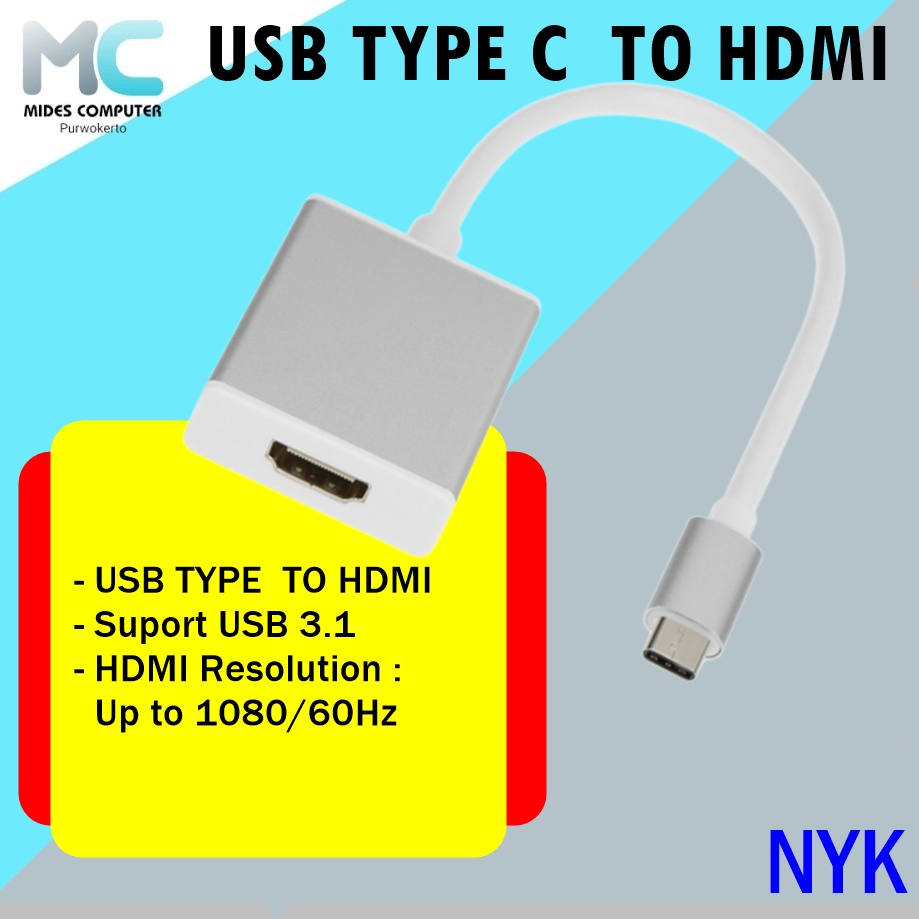 CONVERTER USB 3.1 TIPE C TO HDMI / USB 3.1 TYPE C TO HDMI