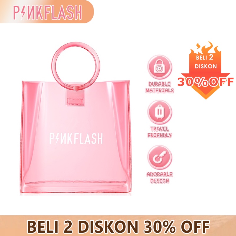 PINKFLASH #More&amp;More Tote Bag PVC Waterproof Travel Bag Large Capacity Beauty Travel Cosmetics