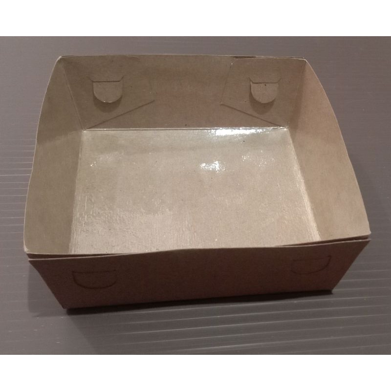 

box kraft tray uk. S 10x10x3,5 laminasi