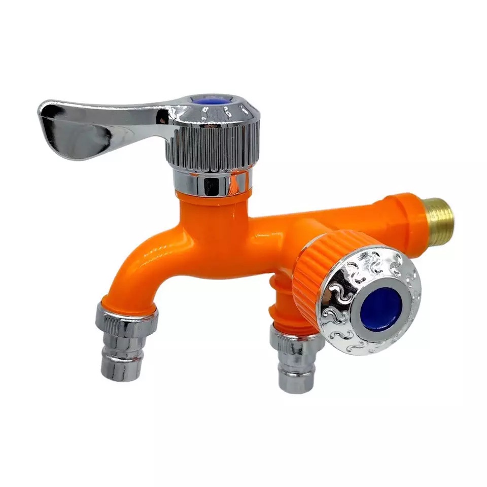 Kran Air Cabang PVC 1/2&quot; Soligen Engkol / Keran Taman Plastik - ORANGE high quality