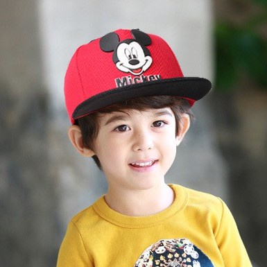 Topi Baseball Adjustable Motif Kartun Tikus Untuk Anak Laki-Laki / Perempuan