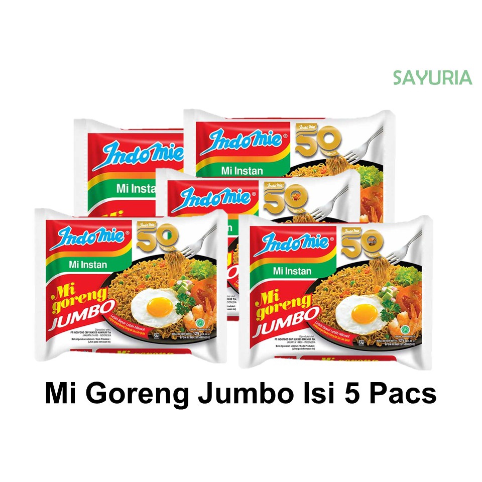 Jual Indomie Goreng Jumbo Isi 5 Pacs | Shopee Indonesia