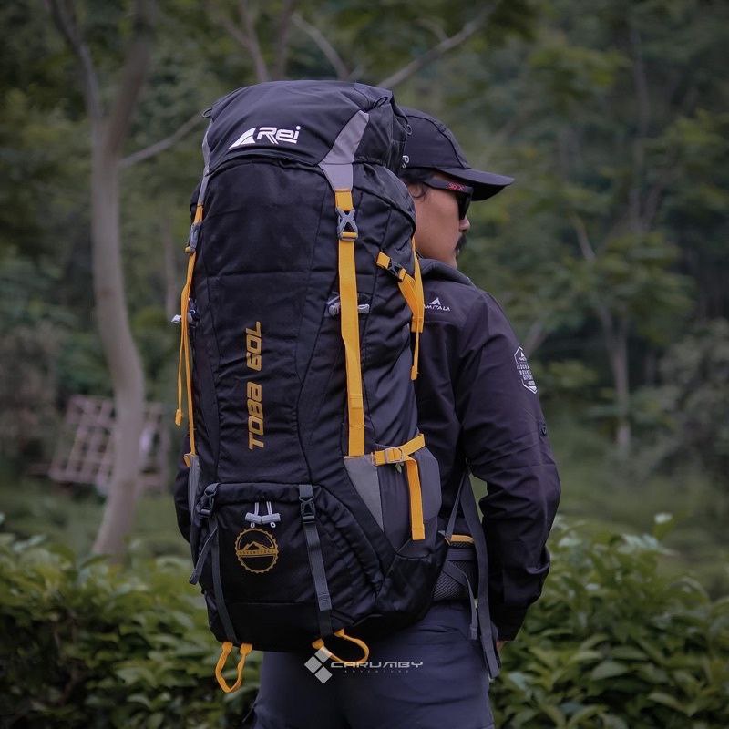TAS CARRIER GUNUNG BACKPACK ORIGINAL AREI OUTDOOR TOBA MAKALU ATMOS MERAPI 60L