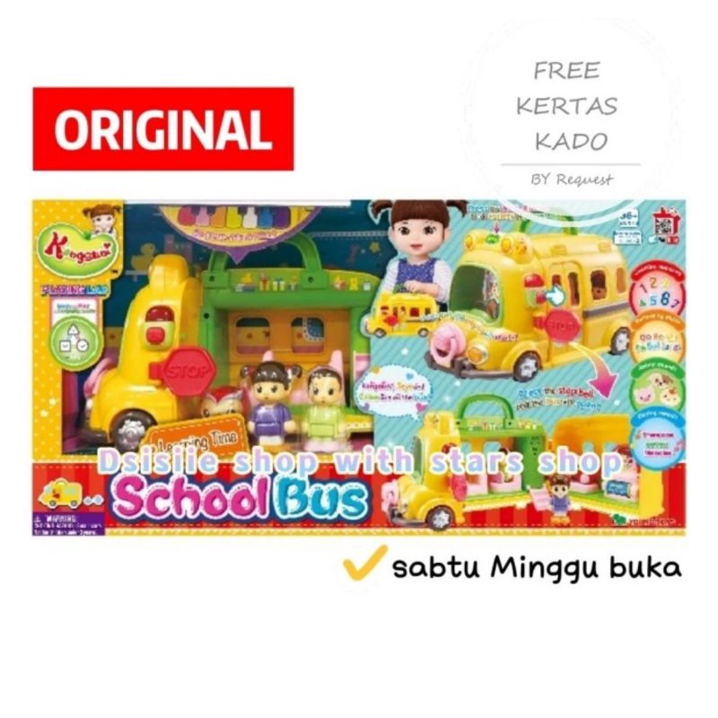 Kongsuni School Bus Original Young Toys - Mainan Bis Sekolah Anak Kongsuni Original