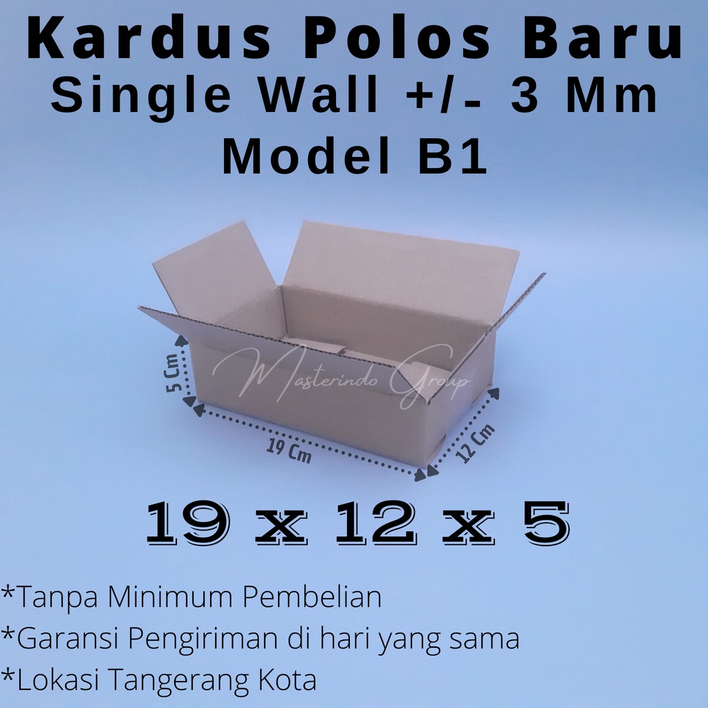 

Kardus Polos 19x12x5Cm