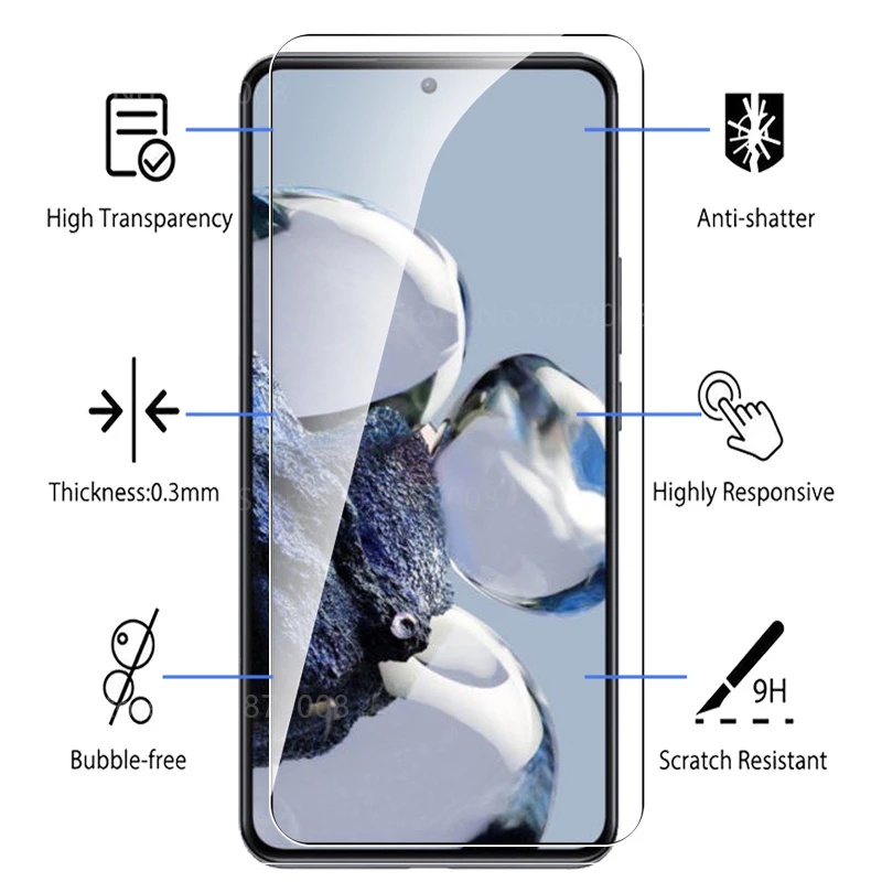 Pelindung Layar Tempered Glass HD Bening 9H Anti Gores / Sidik Jari Untuk Xiaomi 12T / 12T Pro