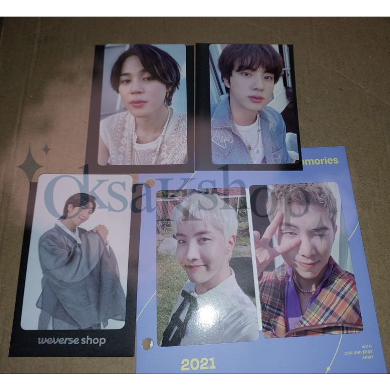 READY RPC DVD, BLURAY MEMORIES 2021 & PC LUCKY DRAW BUSAN YTC SEOKJIN, JIMIN. JHOPE, NAMJOON