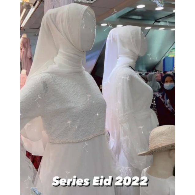 gamis putih / dress putih / gamis broken white / long dress bw/ gaun akad nikah / baju pesta akad ni