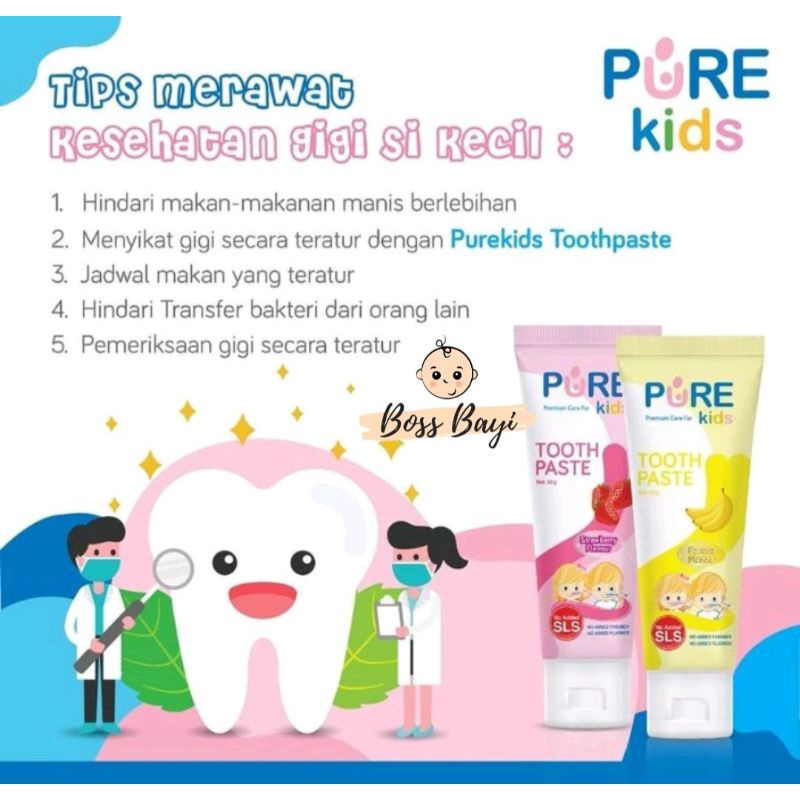 PUREKids Toothpaste 50g / Pasta Gigi Bayi Anak